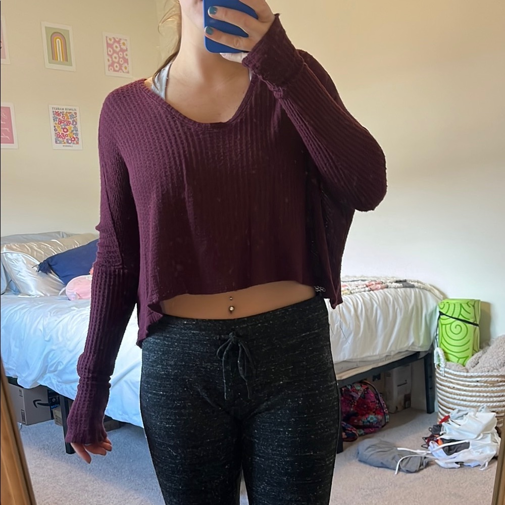 Cozy Burgundy Knit Sweater